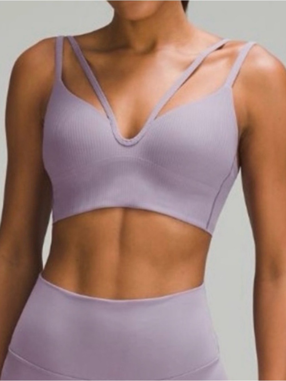 Lululemon Like A cloud ribbed longline sports bra